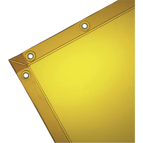 Rideau pour soudure, 72" x 96", Transparence &eacute;lev&eacute;, Jaune Distribution Industrielle GC