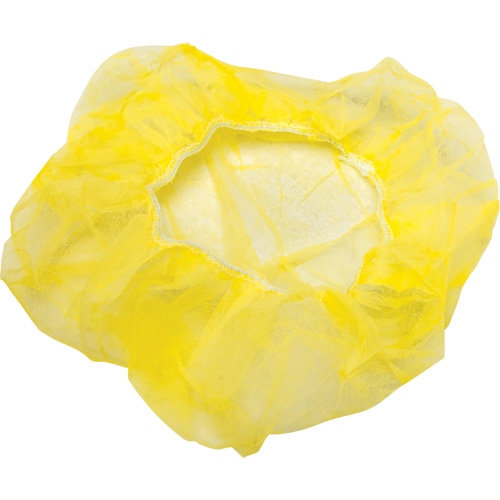 Bonnets bouffants, Polypropyl&egrave;ne, 21", Jaune Distribution Industrielle GC