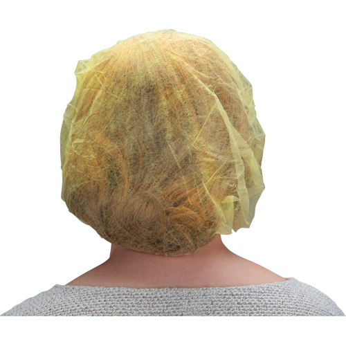 Bonnets bouffants, Polypropyl&egrave;ne, 21", Jaune Distribution Industrielle GC