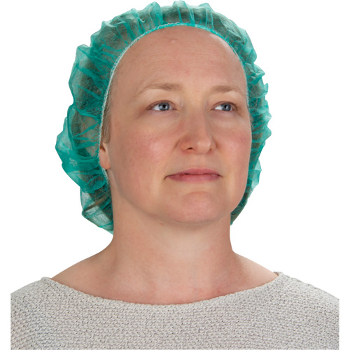 Bonnets bouffants, Polypropyl&egrave;ne, 21", Vert Distribution Industrielle GC
