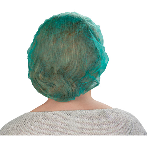 Bonnets bouffants, Polypropyl&egrave;ne, 21", Vert Distribution Industrielle GC