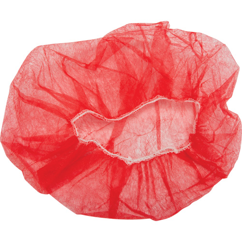 Bonnets bouffants, Polypropyl&egrave;ne, 24", Rouge Distribution Industrielle GC