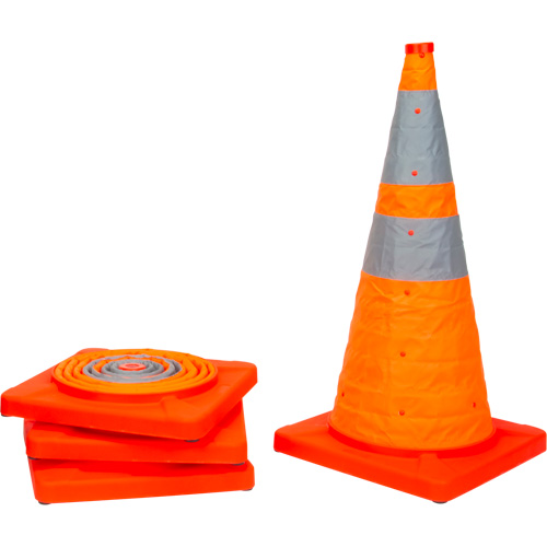 Collapsible Traffic Cone, 28" H, Orange Distribution Industrielle GC
