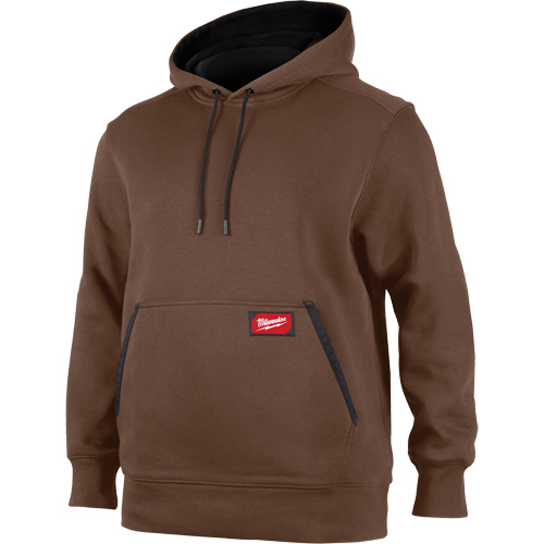 Midweight Pullover Hoodie, Men's, Small, Brown Distribution Industrielle GC
