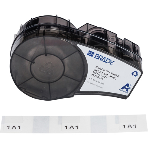 Self-Laminating Wrap Around Labels with Ribbon, Black Distribution Industrielle GC