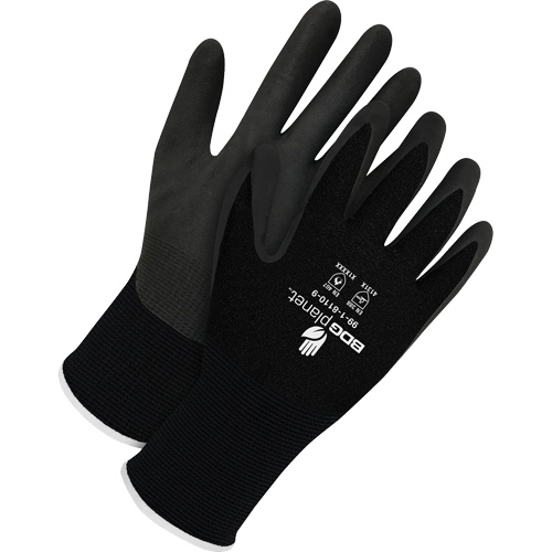 Gants enduits BDG Planet, 2T-petit/5, R&ecirc;vetement Mousse de nitrile, Calibre 15, Enveloppe en Nylon/Spand Distribution Industrielle GC