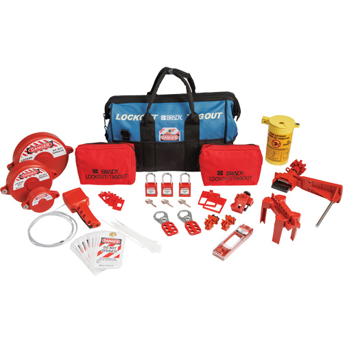 Lockout Tagout Kit with Nylon Safety Lockout Padlocks in Duffel Bag, Electrical/Valve Kit, 31 Components Distribution Industrielle GC