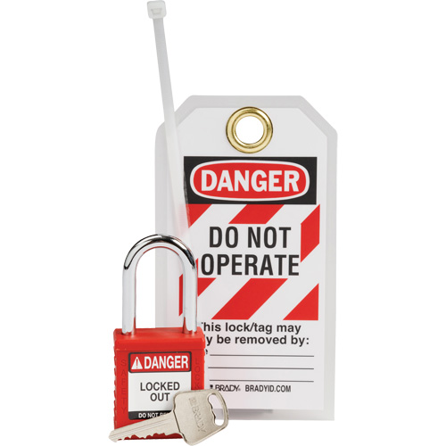 Nylon Safety Lockout Padlock & Tag Kit, 3 Components Distribution Industrielle GC