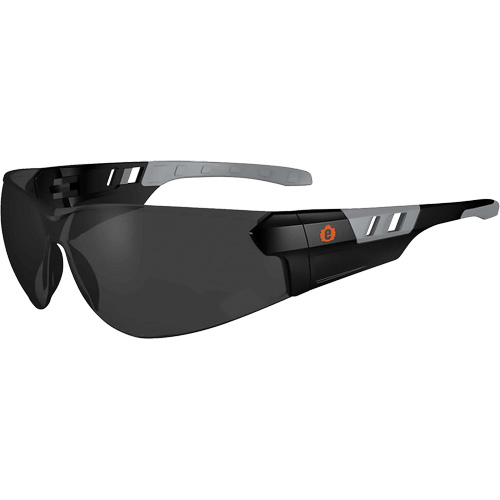 Lunettes de s&eacute;curit&eacute; sans monture Skullerz SAGA, Lentille Fum&eacute;e, Anti-&eacute;gratignures, ANSI Z87+/R&eacute;pond ou surpasse la norme CSA Z94.3 Distribution Industrielle GC