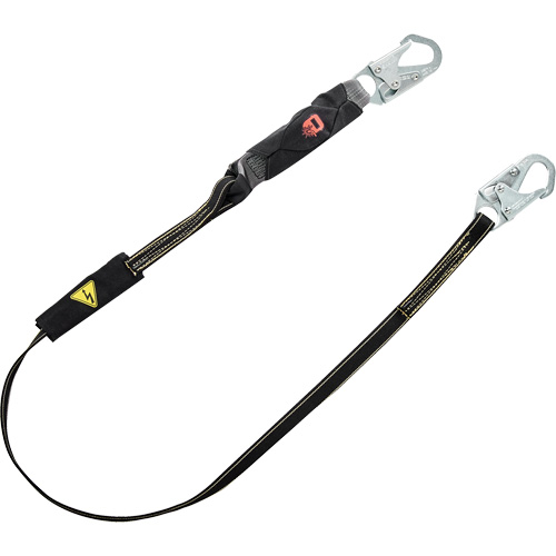 V-Series Welding Energy Absorbing Lanyard, 6', Snap Hook Center, Snap Hook Leg Ends, Kevlar&reg;/Metal/Nylon Distribution Industrielle GC