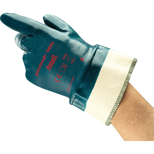 Nitrotough N660 Gloves, 9, Nitrile Coating, Cotton Shell Distribution Industrielle GC