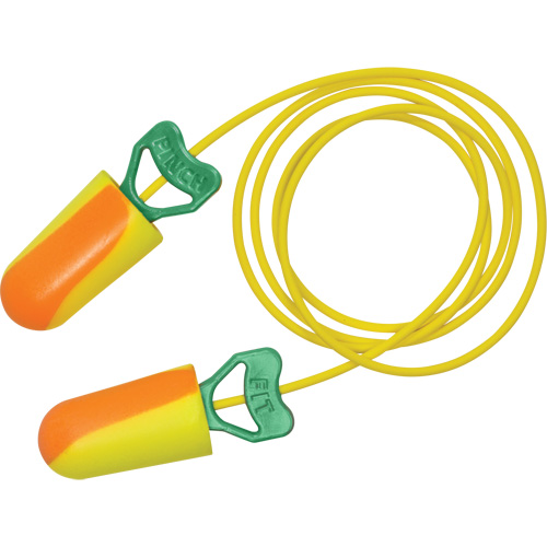 Bouchons d'oreilles biosourc&eacute;s PinchFit BioSoft, Vrac - Boîte, Avec cordon Distribution Industrielle GC