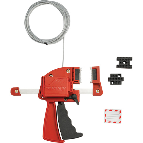 Red Clamping Cable Lockout, 8' Length Distribution Industrielle GC