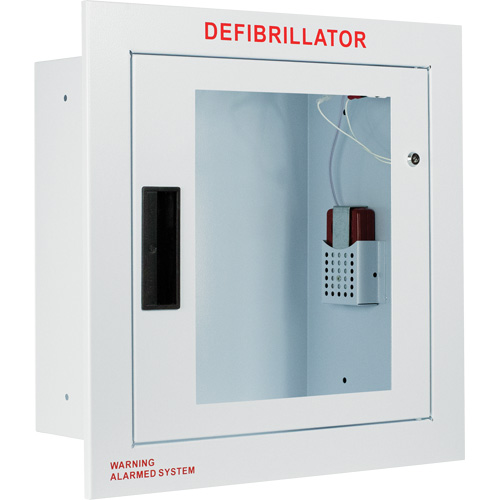 Grande armoire enti&egrave;rement encastr&eacute;e avec alarme, Zoll AED Plus/Zoll AED 3/Cardio-Science/Physio-Control Pour, Non m&eacute;dical Distribution Industrielle GC