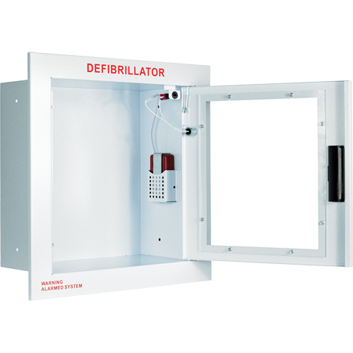 Grande armoire enti&egrave;rement encastr&eacute;e avec alarme, Zoll AED Plus/Zoll AED 3/Cardio-Science/Physio-Control Pour, Non m&eacute;dical Distribution Industrielle GC