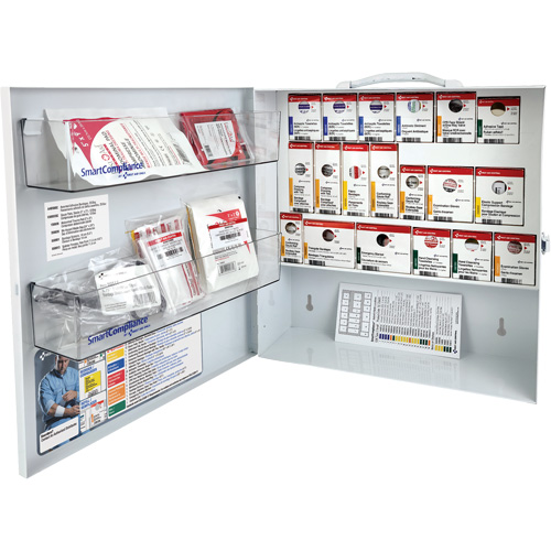 Armoire pour premiers soins SmartCompliance, R&eacute;pond &agrave; la norme CSA Z1220-17 type 2 environnements &agrave; faible risque, Petit (2-25 travailleurs) Distribution Industrielle GC