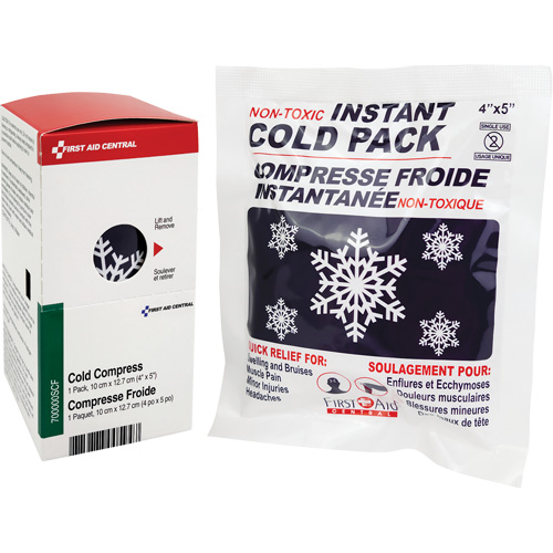 Recharge de compresses instantan&eacute;es SmartCompliance, Froid, Utilisation unique, 4" x 5" Distribution Industrielle GC
