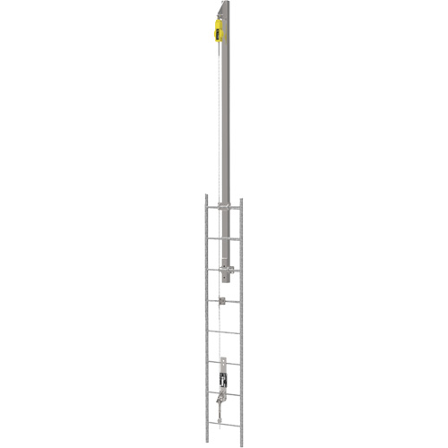 Latchways&reg; Vertical Ladder Lifeline with SRL Ladder Extension Post Kit, Stainless Steel Distribution Industrielle GC