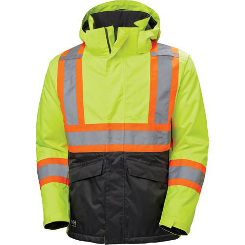 Veste d'hiver Alta, Polyester, Noir/Jaune lime haute visibilit&eacute;, Petit Distribution Industrielle GC