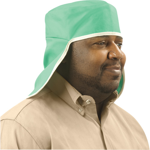Weldlite Welding Cap With Neck Drape, One Size, Green Distribution Industrielle GC