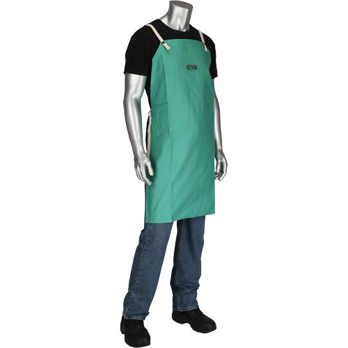 Dynamic Ironcat&reg; FR Cotton Sateen Apron, Bib, Green Distribution Industrielle GC