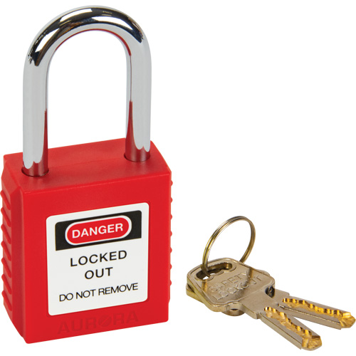 Lock for Lockouts, Safety Padlock, Keyed Different, Thermoplastic, 1-1/2" Width Distribution Industrielle GC