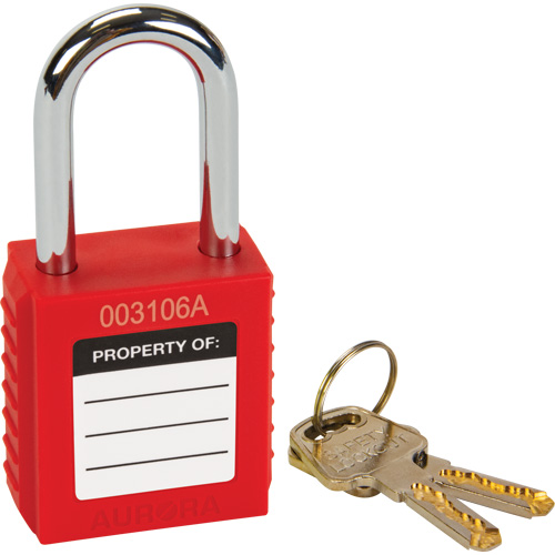 Lock for Lockouts, Safety Padlock, Keyed Different, Thermoplastic, 1-1/2" Width Distribution Industrielle GC