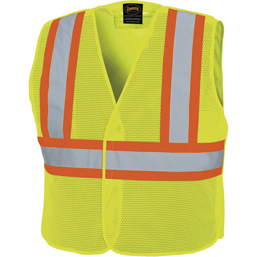 598P Tear-Away Mesh Safety Vest, High Visibility Lime-Yellow, Medium/Small, Polyester Distribution Industrielle GC