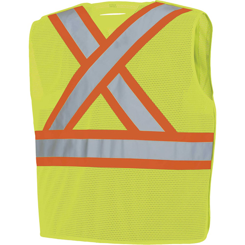 598P Tear-Away Mesh Safety Vest, High Visibility Lime-Yellow, Medium/Small, Polyester Distribution Industrielle GC