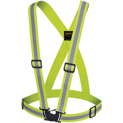 5497 Bretelles de s&eacute;curit&eacute;, Jaune lime haute visibilit&eacute;, Couleur r&eacute;fl&eacute;chissante Argent, Taille unique Distribution Industrielle GC