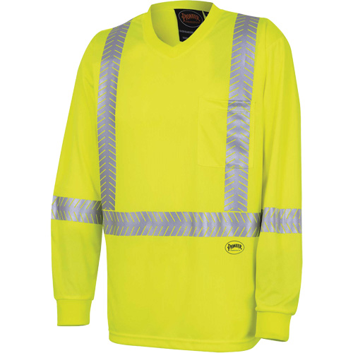 6905A Ultra-Cool Ultra-Breathable Long-Sleeved Safety Shirt, X-Small, High Visibility Lime-Yellow Distribution Industrielle GC
