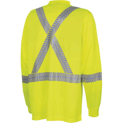 6905A Ultra-Cool Ultra-Breathable Long-Sleeved Safety Shirt, X-Small, High Visibility Lime-Yellow Distribution Industrielle GC