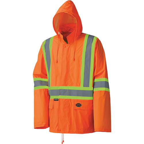 5598 Combinaison de pluie imperm&eacute;able et l&eacute;g&egrave;re, Polyester/PVC, Petit, Orange haute visibilit&eacute; Distribution Industrielle GC