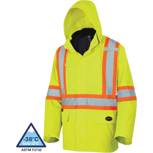 5633 Manteau 3 en 1 The Rock, Jaune lime haute visibilit&eacute;, T-petit Distribution Industrielle GC