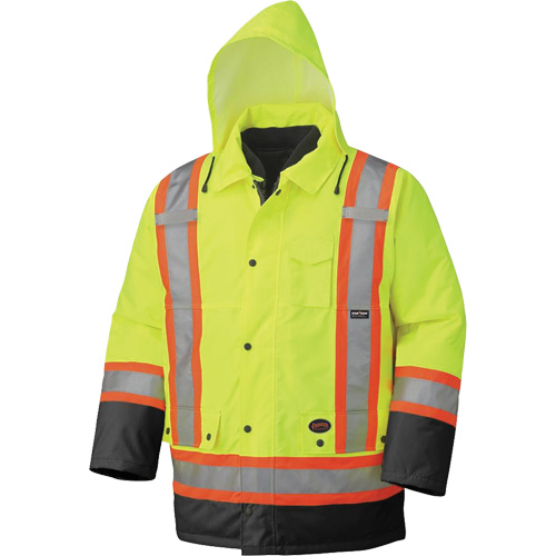 5021BB Waterproof 7-in-1 Parka, High Visibility Lime-Yellow, X-Small Distribution Industrielle GC
