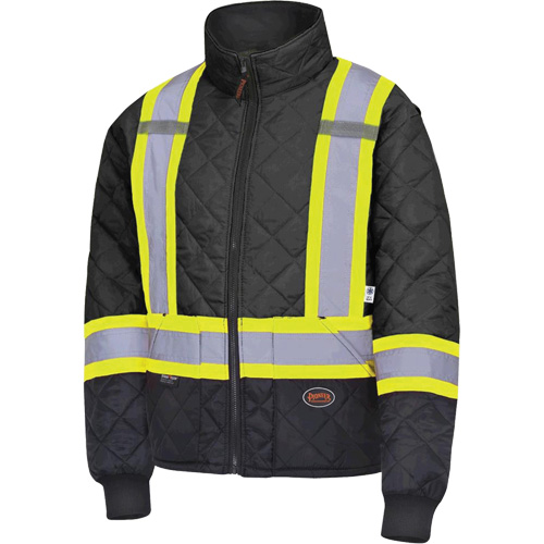 5017 Manteau matelass&eacute; pour cong&eacute;lateur, Polyester, Noir, T-petit Distribution Industrielle GC
