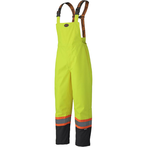 5405 Salopettes imperm&eacute;ables 300D Trilobal antid&eacute;chirure, Polyester, T-petit, Jaune lime haute visibilit&eacute; Distribution Industrielle GC