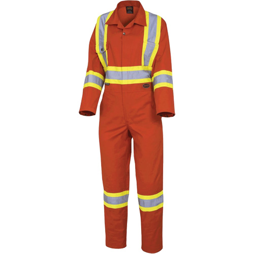 5514W Women's Safety Coveralls, X-Small, High Visibility Orange Distribution Industrielle GC