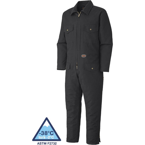 520A Quilted Duck Coveralls, Men's, Black, Size Small Distribution Industrielle GC