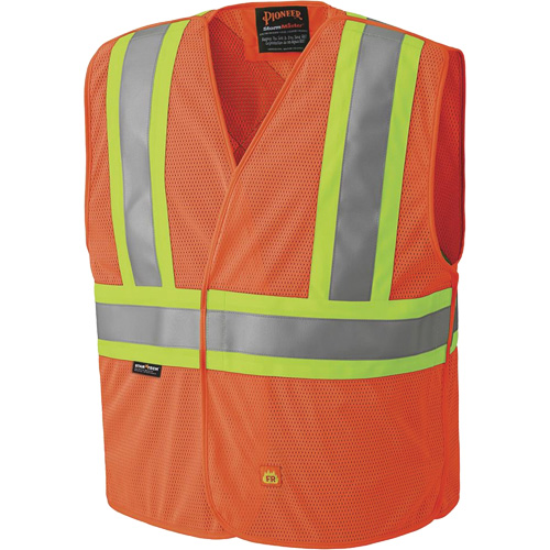 6914A Veste de s&eacute;curit&eacute; ignifug&eacute;e, Orange haute visibilit&eacute;, Moyen/Petit, Polyester Distribution Industrielle GC