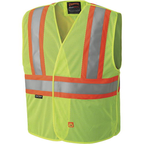 6916A Veste de s&eacute;curit&eacute; ignifug&eacute;e, Jaune lime haute visibilit&eacute;, Moyen/Petit, Polyester Distribution Industrielle GC