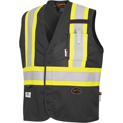 7729 FR-Tech&reg; Flame-Resistant Arc Safety Vest, Small, Black, 10 cal/cm² Distribution Industrielle GC