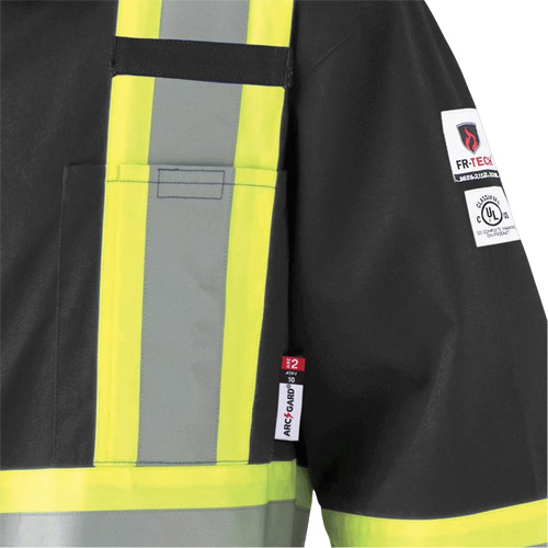 7702BKT Combinaison FR-Tech contre les arcs, Taille 40 (grand taille), Noir, 10 cal/cm² Distribution Industrielle GC