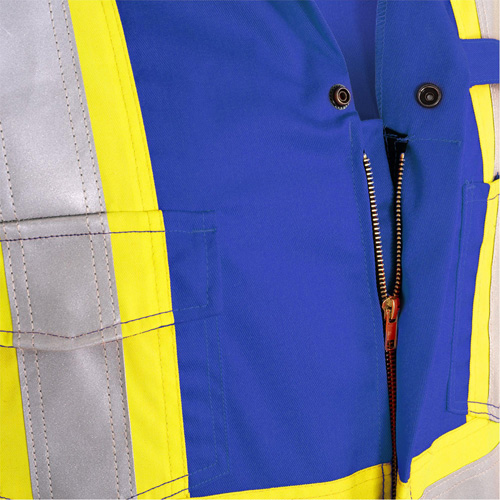 7706T FR-Tech&reg; Flame-Resistant Coverall with Leg Zippers, Size 40 (Tall), Royal Blue, 9.7 cal/cm² Distribution Industrielle GC