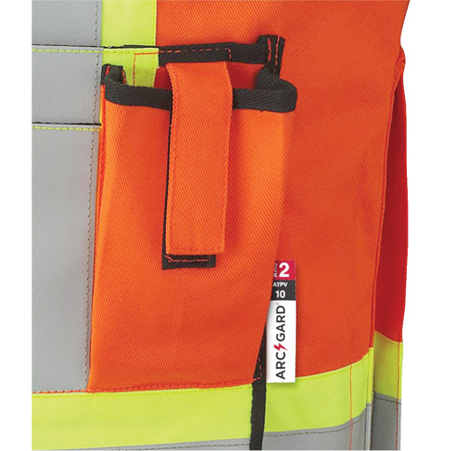 7732 Veste d'arpenteur ignifuge et r&eacute;sistant aux arcs &eacute;lectriques FR-Tech, Petit, Orange haute visibilit&eacute;, 9,7 cal/cm² Distribution Industrielle GC