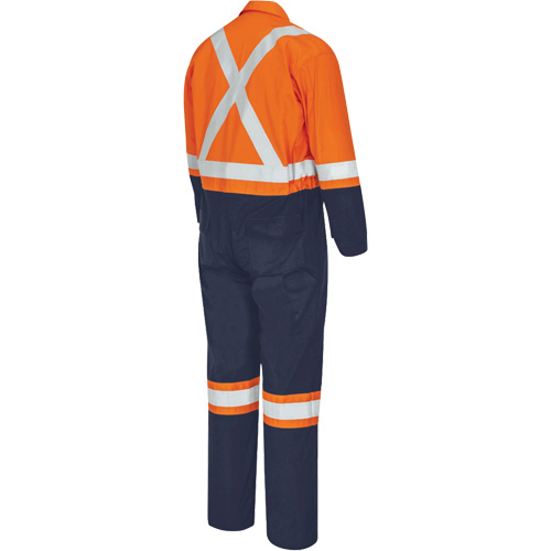 7702BB Combinaison de s&eacute;curit&eacute; FR-Tech 2 tons, Taille 36, Bleu marin/Orange, 10 cal/cm² Distribution Industrielle GC