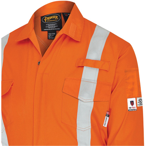 7702BB Combinaison de s&eacute;curit&eacute; FR-Tech 2 tons, Taille 36, Bleu marin/Orange, 10 cal/cm² Distribution Industrielle GC