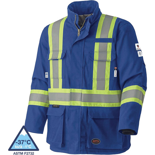 5523 Flame-Resistant Safety Parka, Small, Royal Blue, 58 cal/cm² Distribution Industrielle GC