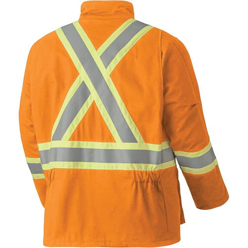 5533 Manteau de s&eacute;curit&eacute; ignifuge, Petit, Orange haute visibilit&eacute;, 58 cal/cm² Distribution Industrielle GC