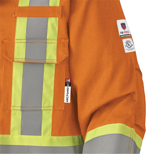 5533 Manteau de s&eacute;curit&eacute; ignifuge, Petit, Orange haute visibilit&eacute;, 58 cal/cm² Distribution Industrielle GC